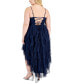 Фото #4 товара Trendy Plus Size High-Low Glitter Petal Dress