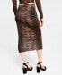 Фото #2 товара Women's Snake-Print Midi Skirt, Created for Macy's