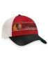 ფოტო #3 პროდუქტის Men's Red, Black Chicago Blackhawks True Classic Retro Trucker Snapback Hat