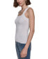 ფოტო #3 პროდუქტის Women's Logo-Strap Square-Neck Top