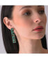ფოტო #3 პროდუქტის Women's Green Embellished Cluster Drop Earrings