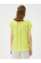 Фото #19 товара Рубашка женская Koton с коротким рукавом и пуговицами