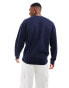 Фото #2 товара Hollister Amalfi nautical print sweatshirt relaxed fit in navy