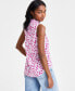 Фото #4 товара Women's Sleeveless Ruffle-Neck Top, Created for Macy's