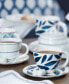 Фото #3 товара Blue Bay Set/4 Assorted Espresso Cup and Saucer