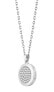 Dazzling Steel Medallion Crystal Necklace 1580298