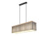 LED Pendelleuchte Holz Stoff Breite 80cm