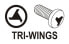 Фото #2 товара Yato Końcówki wkrętakowe Tri-Wings TW0x100mm TW1x100mm 1/4 2szt. (YT-0493)