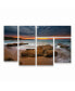 Lincoln Harrison Beach at Sunset 5 Multi Panel Art Set 6 Piece - 49" x 19"