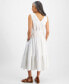 Фото #2 товара Petite Drawstring-Waist Sleeveless Midi Dress, Created for Macy's