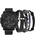 ფოტო #1 პროდუქტის Men's Black Strap Watch 40mm Gift Set