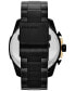 ფოტო #3 პროდუქტის Men's Chronograph Mega Chief Black Ion-Plated Stainless Steel Bracelet Watch 51x59mm DZ4338
