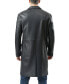 Men Leather Long Walking Coat