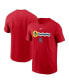 ფოტო #1 პროდუქტის Men's Red St. Louis Cardinals Logo Local Team T-shirt