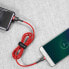 Фото #5 товара Wytrzymały elastyczny kabel przewód USB microUSB QC3.0 2.4A 1M czerwony
