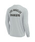 Фото #2 товара Men's and Women's Gray Los Angeles Chargers Super Soft Long Sleeve T-shirt