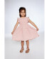 Фото #2 товара Платье для малышей Deux Par Deux с текстурным поплином Серебристо-розовое