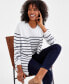 ფოტო #4 პროდუქტის Women's Striped Cardigan Sweater, Created for Macy's