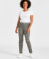 Фото #1 товара Women's Printed High-Rise Ponté-Knit Pants, Created for Macy's