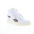 Reebok Court Advance Bold High Womens White Lifestyle Sneakers Shoes