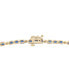 ფოტო #4 პროდუქტის Sapphire (8-1/4 ct. t.w.) & Diamond (1/6 ct. t.w.) Link Bracelet in 14k Gold