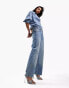 Фото #2 товара ASOS DESIGN minimal denim shirt in lightwash