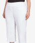 ფოტო #4 პროდუქტის Plus Size Classic Neutrals Superstretch Denim Fringe Capri Pants