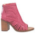 Фото #2 товара Dingo Jeezy Open Toe Shootie Pumps Womens Pink Dress Casual DI788-520