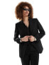 Mango wool blend co-ord blazer in black M - фото #1