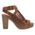 Фото #1 товара Roper Mika Iii Embossed Espadrille Block Heels Womens Brown Casual Sandals 09-0