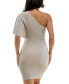 ფოტო #2 პროდუქტის Juniors' Metallic One-Shoulder Bodycon Dress