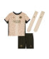 Little Boys Tan Paris Saint-Germain 2023/24 Fourth Replica Jersey Kit Set
