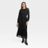 Фото #2 товара Women's Long Sleeve A-Line Maxi Dress - Knox Rose Black L