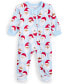 Фото #1 товара Baby Santa Toss Cotton Footed Pajamas, Created for Macy's