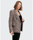 ფოტო #4 პროდუქტის Women Piccadilly Wool Blend Plaid Blazer