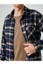 Фото #56 товара Рубашка мужская Koton Lacivert Ekose 4Wam60004Hw 7C1 из акрила с длинным рукавом