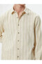 Фото #5 товара Рубашка мужская Koton Классический воротник с пуговицами на длинный рукав Памуклу