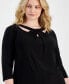 ფოტო #6 პროდუქტის Plus Size Twist-Neck Top