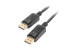 Фото #1 товара Разъем DisplayPort - DisplayPort Lanberg CA-DPDP-10CC-0018-BK 1.8 м - мужской - мужской - серебряный/золотой
