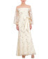 Women's Sequin Embroidered Balloon-Sleeve Gown