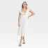 Фото #1 товара Women's Flutter Short Sleeve Midi A-Line Dress - Universal Thread White XS