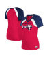 Фото #1 товара Women's Red Minnesota Twins Heathered Raglan V-Neck T-Shirt