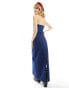 Reclaimed Vintage denim bandeau maxi dress in blue wash 34 - фото #4