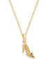 Фото #1 товара Disney children's Cinderella Slipper 15" Pendant Necklace in 14k Gold