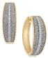 ფოტო #1 პროდუქტის Diamond Glitter Hoop Earrings (1/5 ct. t.w.) in 14k Gold-Plated Sterling Silver