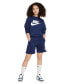 ფოტო #4 პროდუქტის Big Kids Sportswear Club Fleece Logo-Print French Terry Shorts