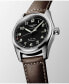 ფოტო #2 პროდუქტის Men's Automatic Spirit Stainless Steel Chronometer Brown Leather Strap Watch 42mm