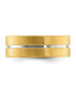 ფოტო #2 პროდუქტის Stainless Steel Brushed Yellow IP-plated Grooved Band Ring