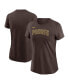 ფოტო #1 პროდუქტის Women's Brown San Diego Padres Wordmark T-shirt