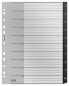 Esselte Leitz 12080000 - Blank tab index - Polypropylene (PP) - Black - White - Portrait - A4 - 160 g/m²